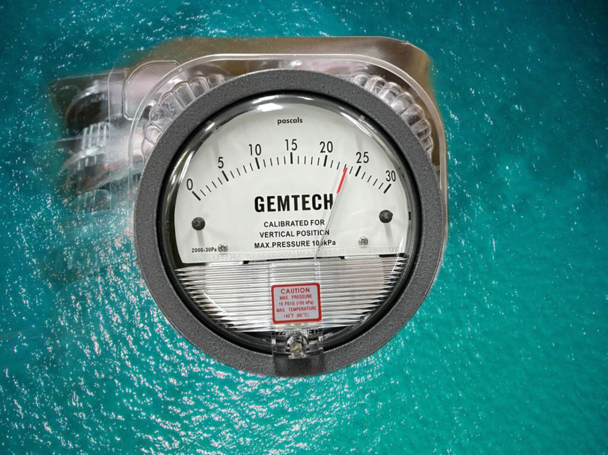 GEMTECH Differential Pressure Gauge Range 0-10 MM
